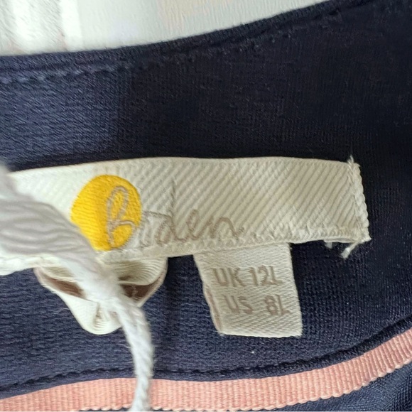 Boden V-Neck Jersey Tea Dress Navy Blue 8 Long Tall 8L NEW - Picture 3 of 5